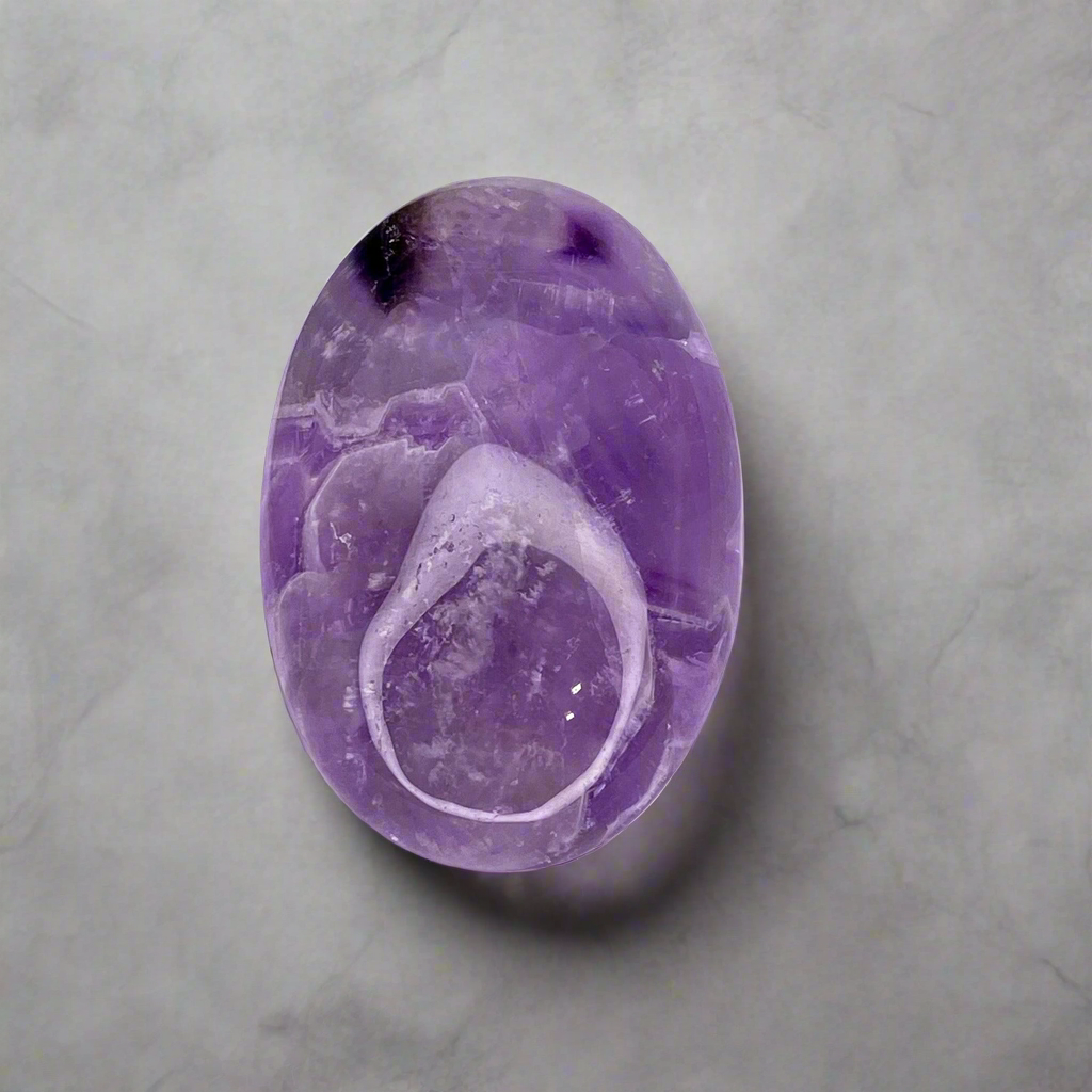 Rounded polished Amethyst pocket stone