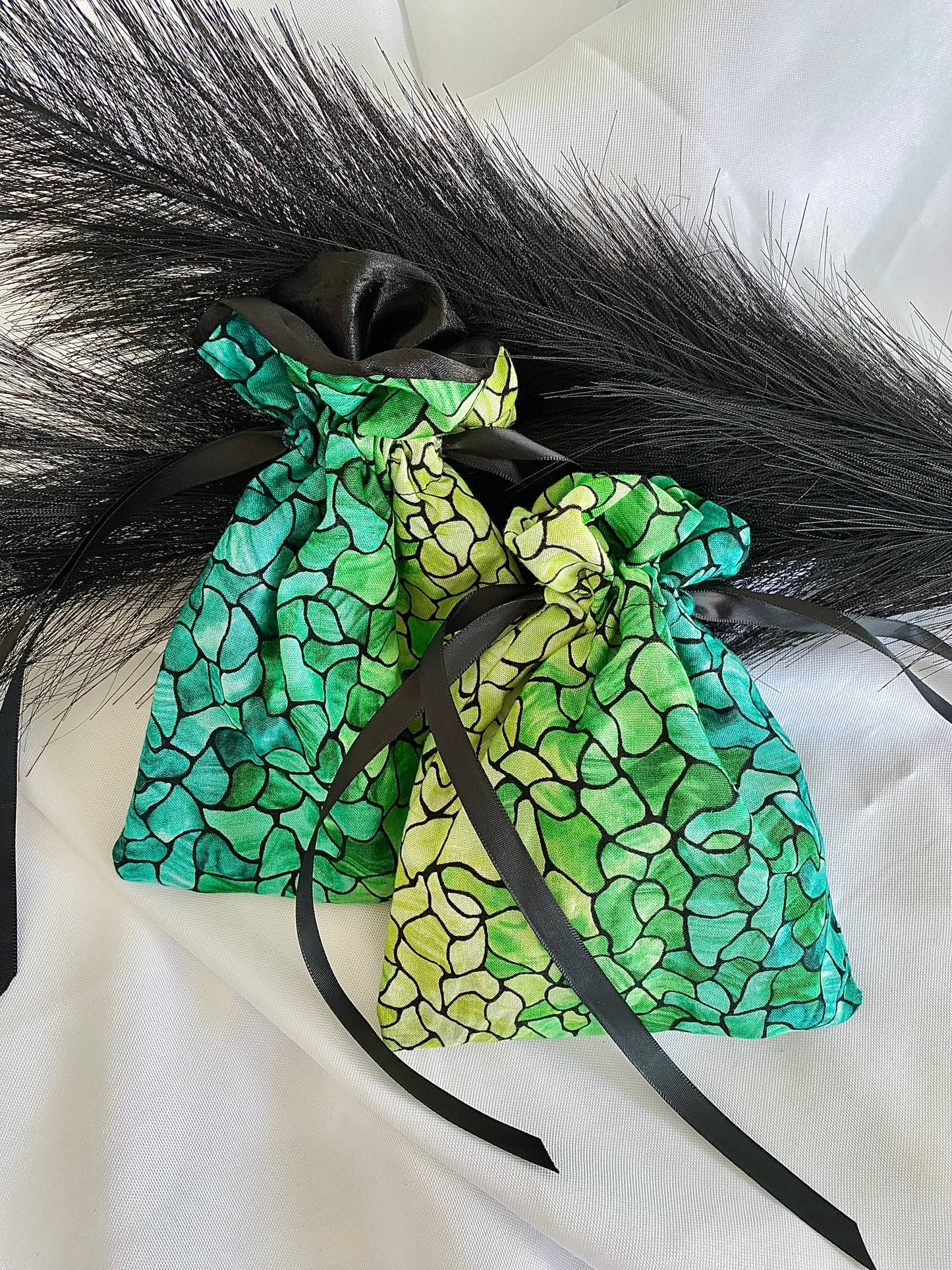 Satin Lined Drawstring Bag | Crystal Storage | Gift Bag | Intimate Essentials Bag| Toiletries Bag