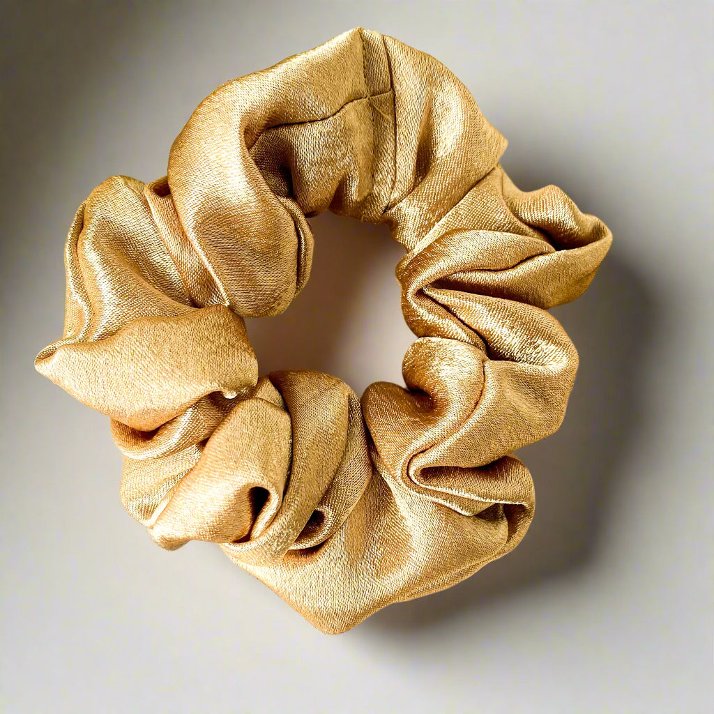 Gold Satin Scrunchie