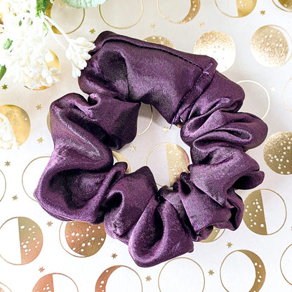 Mauve Satin Scrunchie