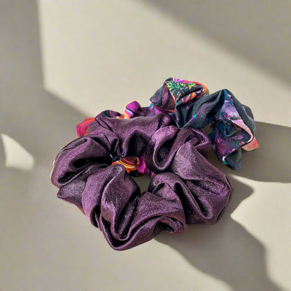 Mauve Satin Scrunchie