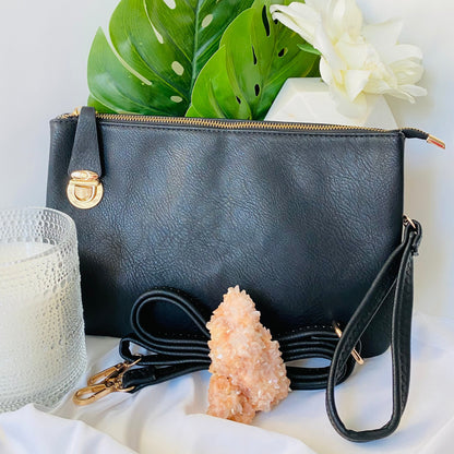 Black Vegan Leather Handbag