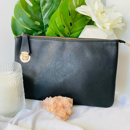 Black Vegan Leather Handbag