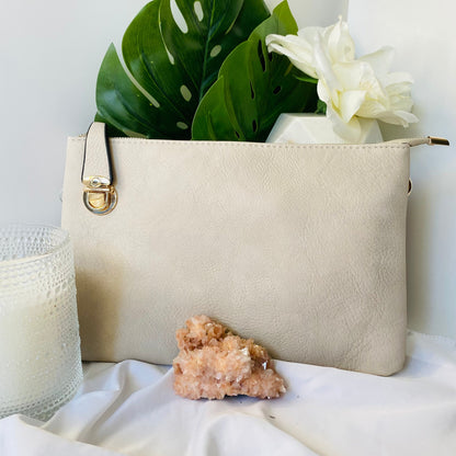 Ivory Vegan Leather Handbag